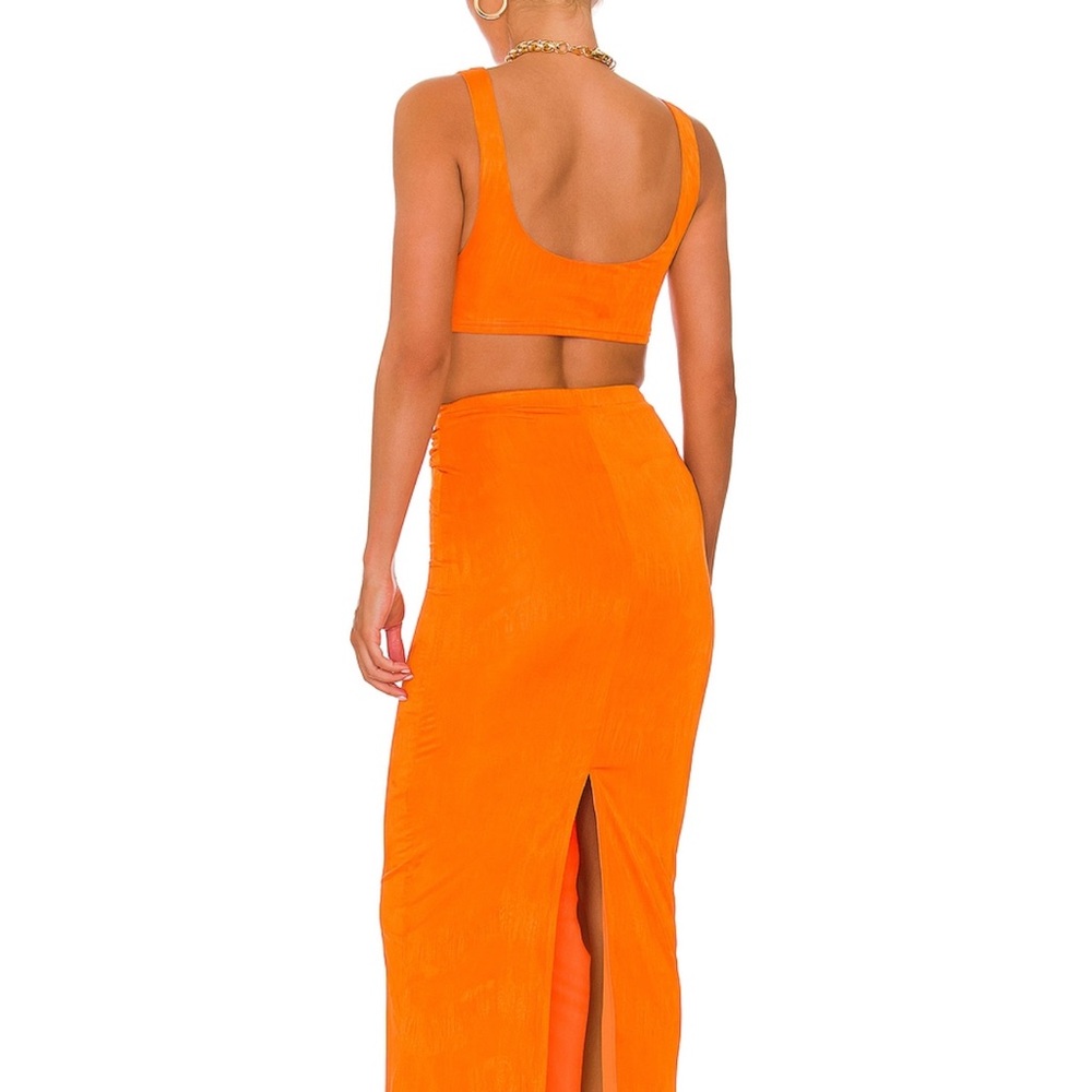 Superdown Bold Orange Pencil Skirt